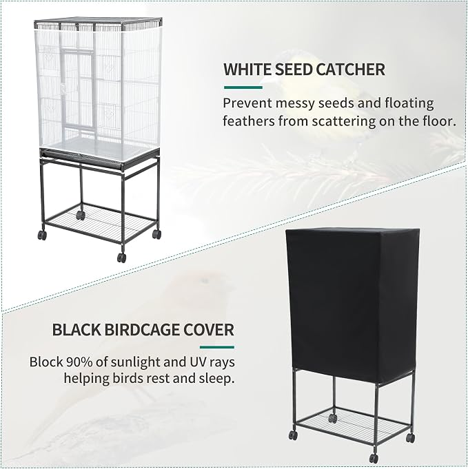 YINTATECH 53 inches Bird Cage Seed Catcher & Birdcage Cover, Bird Cages - Image 3
