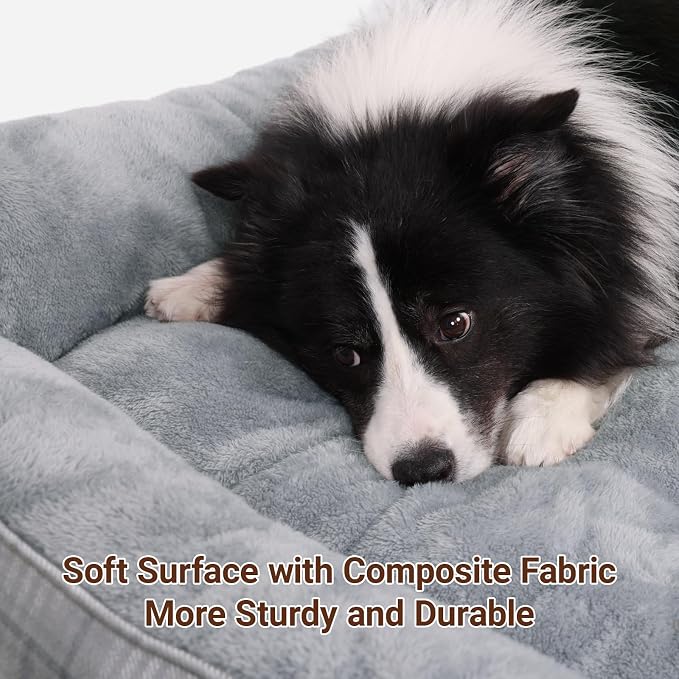 MIHIKK Rectangle Dog Beds for Large Dogs & Cats, Orthopedic Sleeping Pet Bed - Image 3