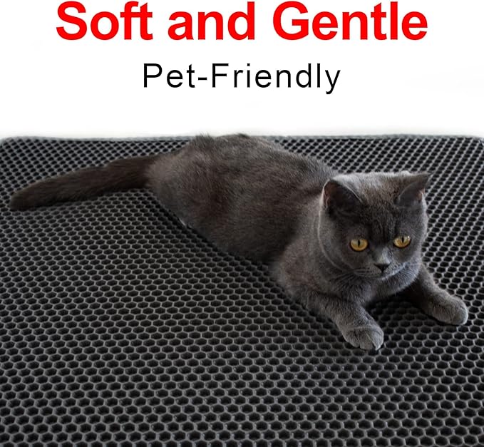 Cat Litter Box Mat: 36"x 30" Waterproof Kitty Cat Litter Trapping Mat, - Image 6
