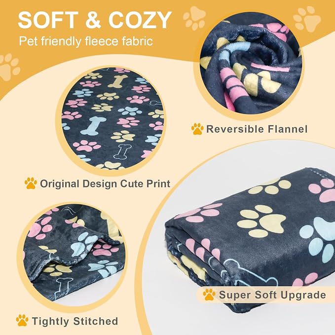 Dog Blankets for Large Dogs, Fuzzy Soft Pet Mat Throw Cover for Kennel Crate Bed - Image 3