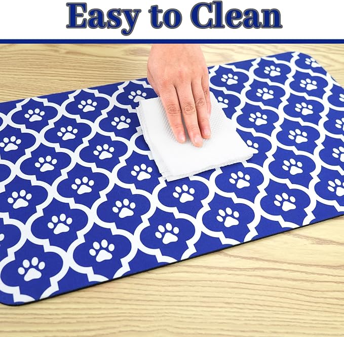 Dog Food Mat 24X32 Inch Pet Feeding Absorbent Mats - Image 6