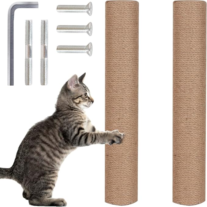PowerKing Natural Sisal Replacement Scratching Post, 15.7'' 2 Pieces M8 Cat by PowerKing