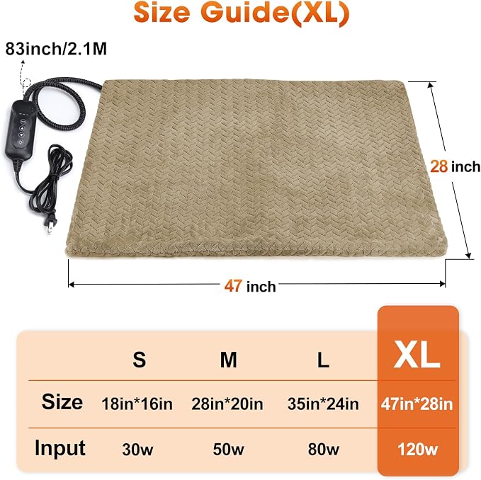 GASUR Heated Cat Bed, Waterproof Cat Heating Pad Indoor w/Timer, Temp - Image 7