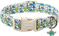 DOGWONG Dinosaur Dog Collar-Cute Green Dinosaur Dog Collar by DOGWONG