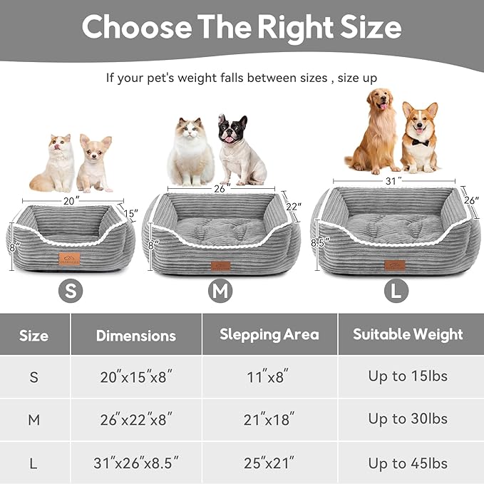 Cat Dog Bed for Pets, Rectangle Pet Bed Gift for Puppy and Kitten, Machine - Image 4
