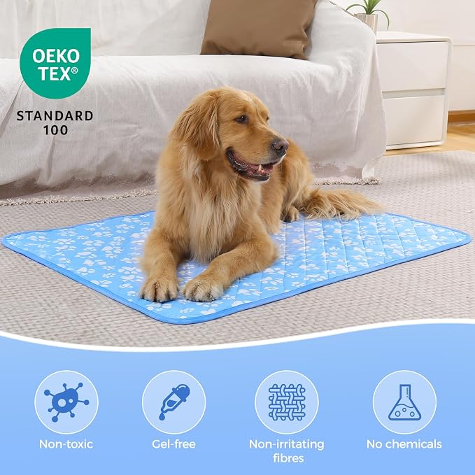 Rywell Cooling Mat for Dogs Extra Large, Washable Non-Toxic Portable Kennel Dog - Image 6