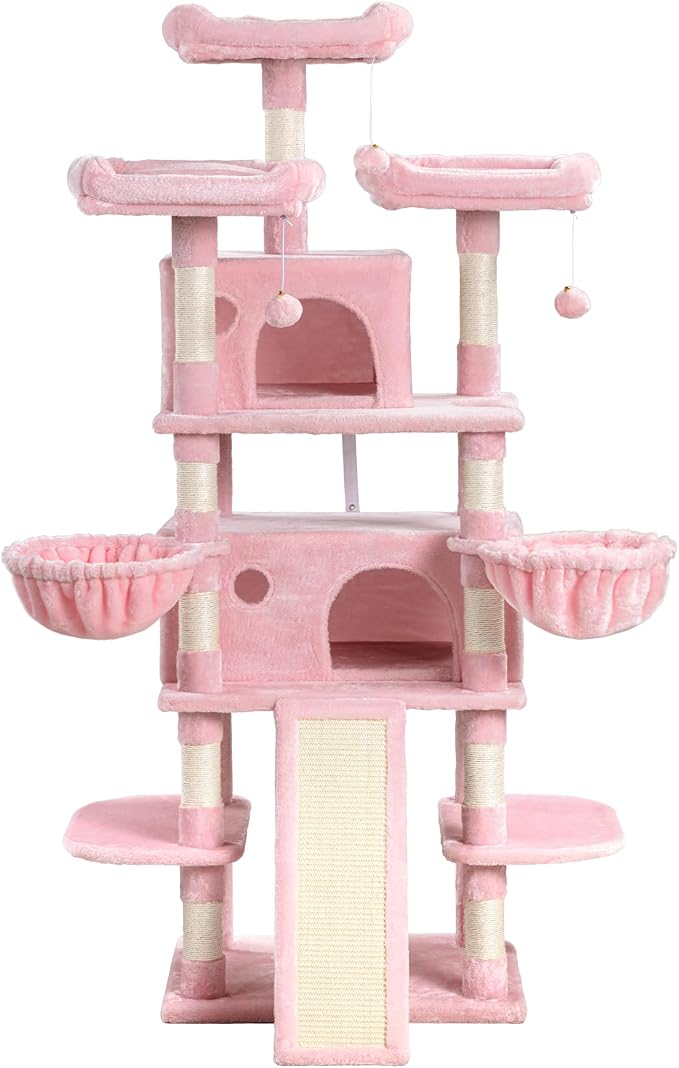 SHA CERLIN 68 Inches Multi-Level Large Cat Tree - Image 9