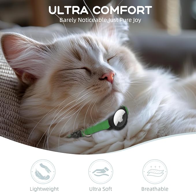 AirTag Cat Collars, Stretchy Collar - Image 2