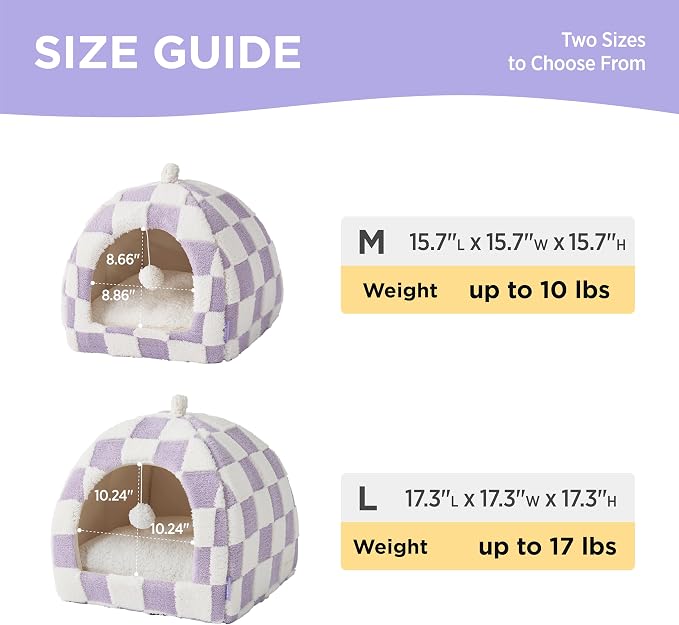 Lesure Cute Cat Beds for Indoor Cats - 2 in 1 Cat Cave Bed for Kittens and - Image 4