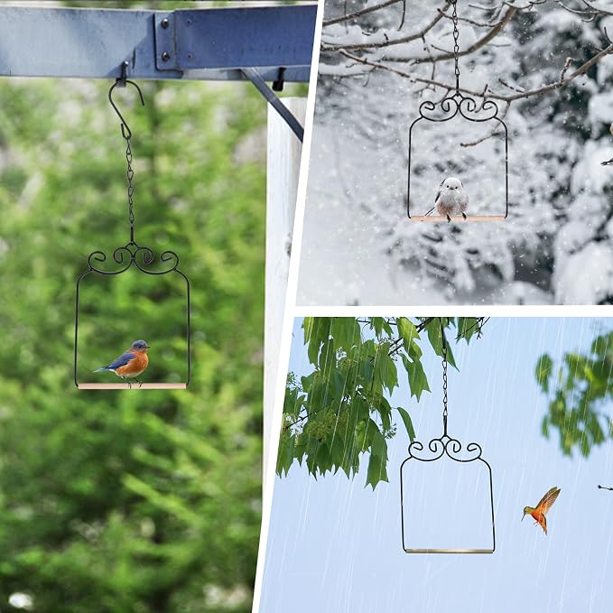 3PK Metal Frame Hummingbird Swings and Perches - Image 7