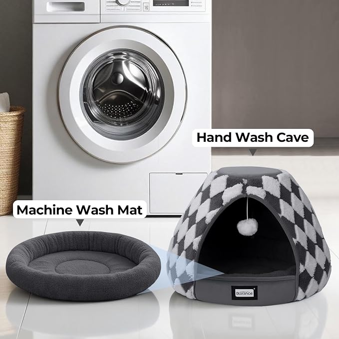 BALANCE Cat Beds for Indoor Cats, 2-in-1 Cat Bed Cave - Image 9