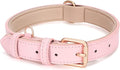 WHIPPY Leather Dog Collar for Small Medium Large Dog Adjustable Soft Breathable by WHIPPY