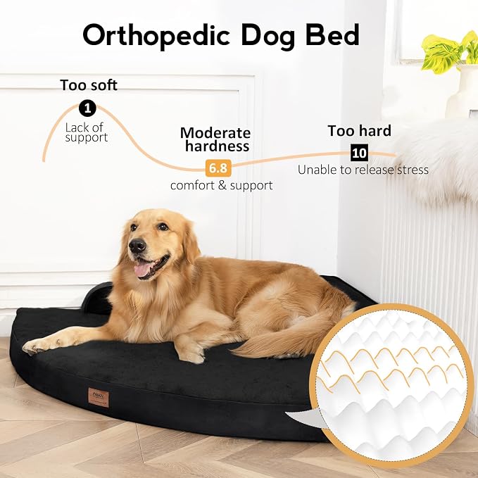 Large Orthopedic Dog Bed with Sides Big Dog Beds with Removable Washable Cover - Image 2
