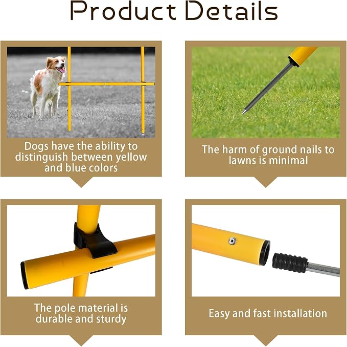TNZMART 2.6 FT Dog Agility Obstacle Course Backyard Set - Image 5