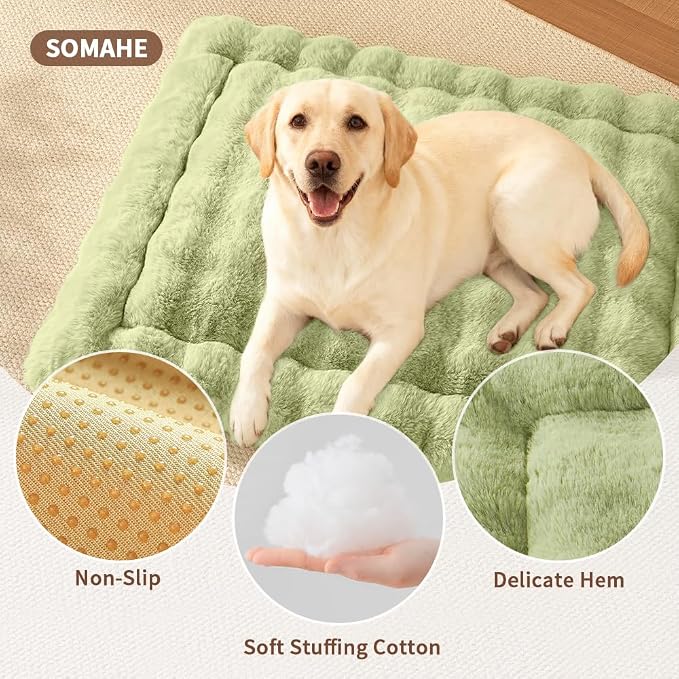 Self-Warming Dog Bed, Plush Faux Fur Mat - Image 5