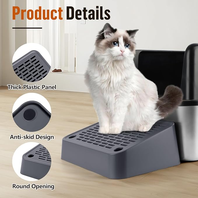 Cat Litter Box Ramp, Litter Box Step Mat - Image 3