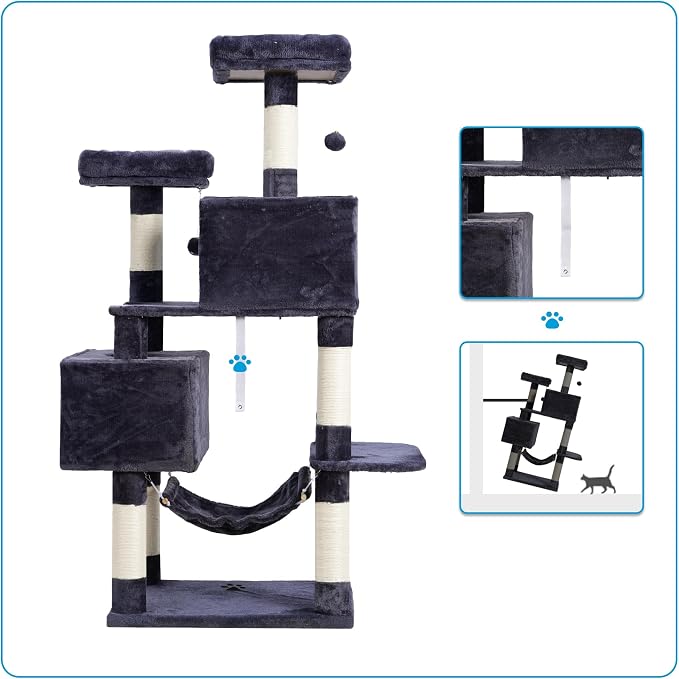 Hey-brother Large Multi-Level Cat Tree Condo Furniture - Image 8