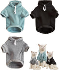 QWINEE Basic Dog Hoodie Sweatshirt Puppy Sweater Warm Cat Costumes Pet Clothes by QWINEE