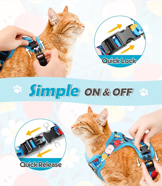 Halypet Cat Harness and Leash Set Cute Escape Proof Vest Harness - Image 6