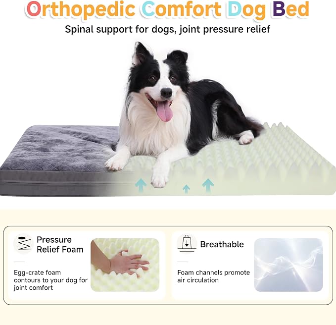 XXL Dog Bed for Large Dogs, Waterproof XXL Dog Crate Pad - Image 7