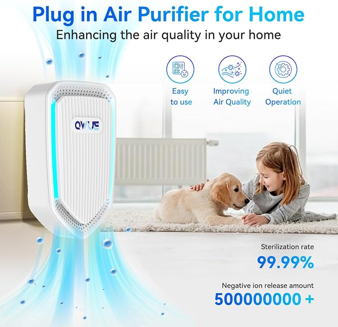 6Pack Air Ionizer Plug In, Filterless Home Negative Air Purifier, Quiet Air - Image 2