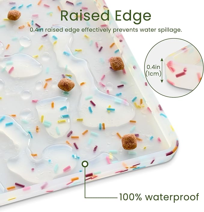 Ptlom Dog Food Mat Anti-Slip Dog Bowl Mats - Image 7
