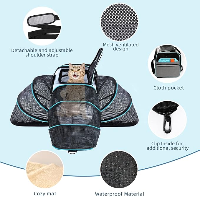 Cat/Dog Airline Approved Expandable Pet Carrier - Image 3
