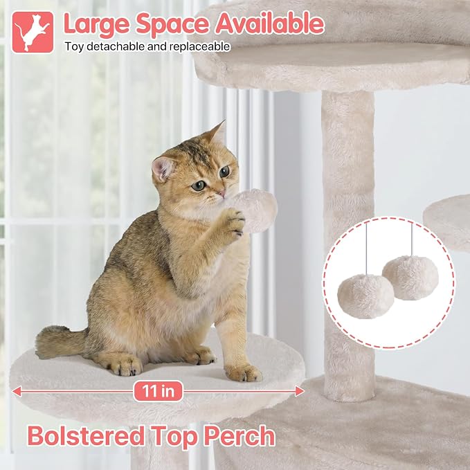 70in Cat Tree Cat Climbing Tower - Image 3