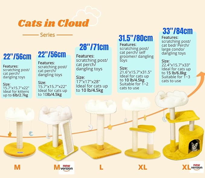 Happi N Pets New Cloud Cat Tree Tower, Cat Scratching Post - Image 3