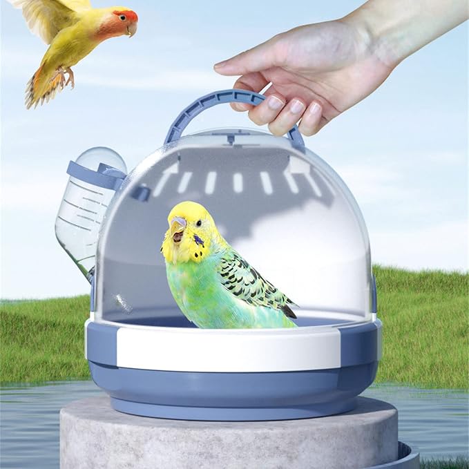 Portable Clear Bird Parrots Transport Cage Window Carrier Bag Breathable Bird - Image 8