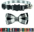 Cat Collars Breakaway with Bell and Bow Tie, Plaid Design Adjustable Safety by Ximipet