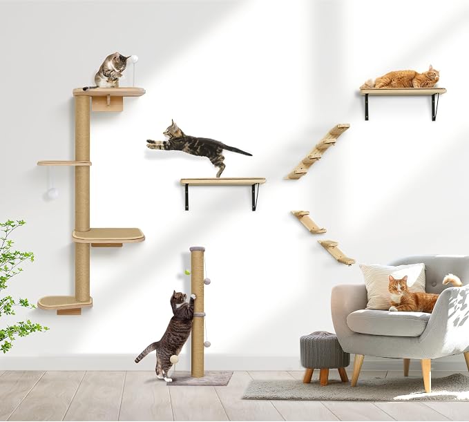 Cat Wall Shelves & Climber for Kittens – 4-Level Wall Mounted Cat Tree - Image 7