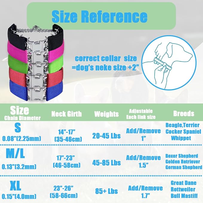 Prong Training Collar for Dogs, Rotating Ring Welding, Adjustable Dog Training - Image 5