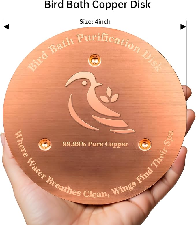 Bird Bath Copper Disk, Premium 0.6mm Sturdy 99.99% Pure Copper Disk - Image 7