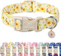 Sunflower Dog Collar, Adjustable Cute Dog Collars by Babolepet
