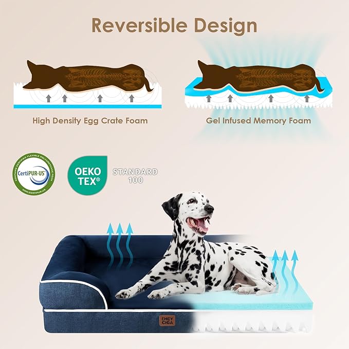 EHEYCIGA Orthopedic Dog Beds for Extra Large Dogs, Waterproof Memory Foam XXL - Image 4