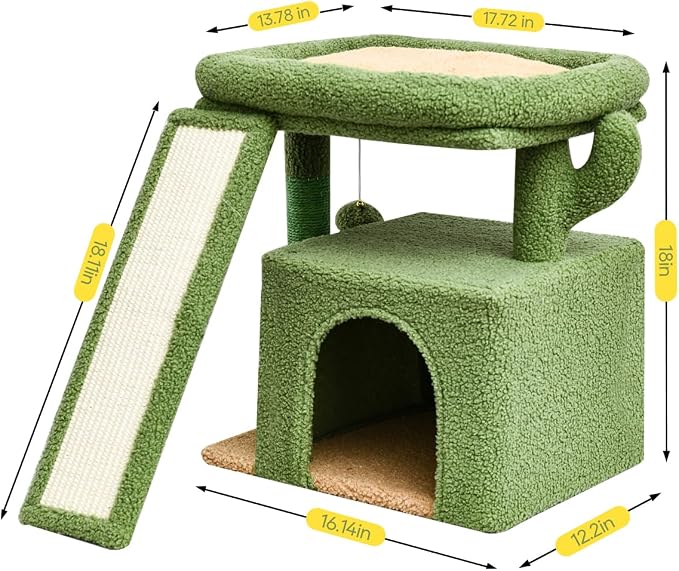 Small Cactus Cat Tree for Indoor Cats, Unique Cactus Cat House - Image 3