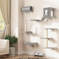 7-in-1 Cat Wall Shelves, Wall Mounted Cat Climber Set, Cat Furniture by NUNULAB