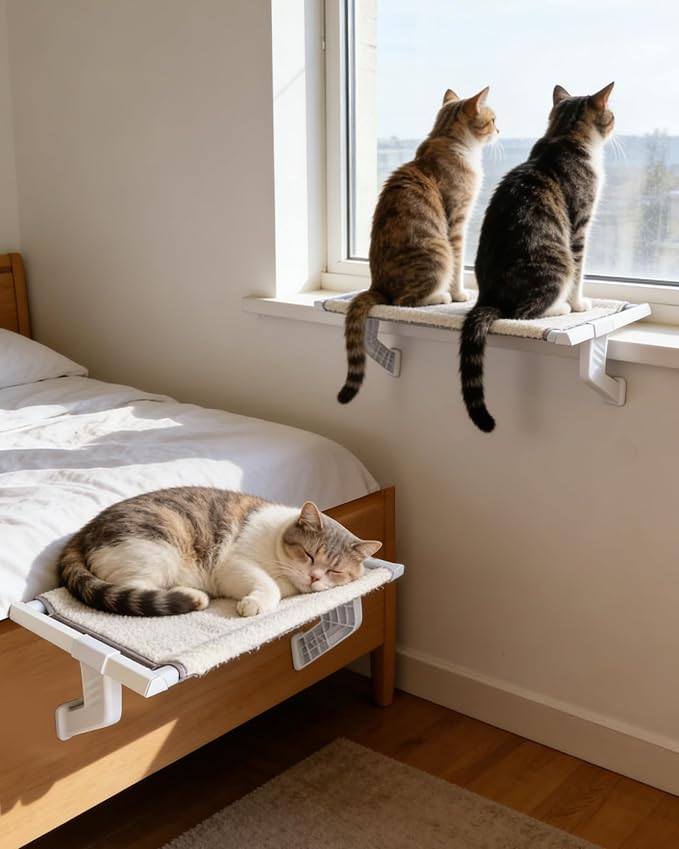 Heavy-Duty Cat Window Perch 2-Pack – All-Metal Frame Supports up to 120 lbs - Image 7