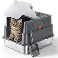 FURTIME Stainless Steel Litter Box by FURTIME