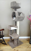 New Cat Condos 140003- Solid Wood Cat Climbing Tower Cat Tree by New+Cat+Condos