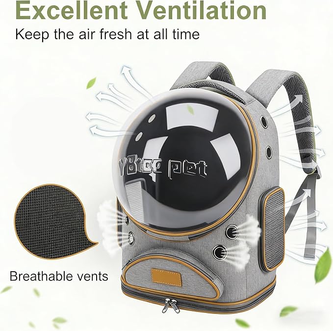 Cat Backpack Carrier, Breathable Cat Carrier Large Space Bubble Pet Backpack - Image 3