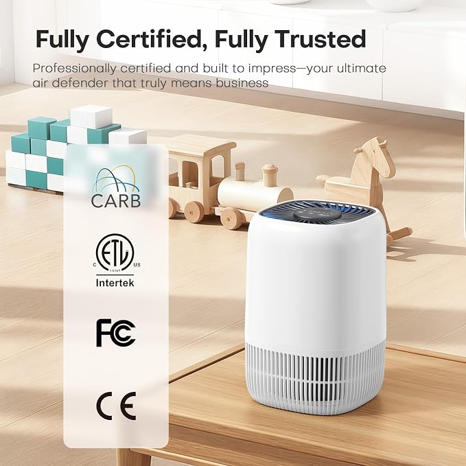 Air Purifiers for Home with H13 Quiet HEPA Filter Up to 1076 Ft² for Pet Hair - Image 8