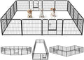 DUMOS Dog Playpen Indoor, Metal 24 Inch 16 Panels Foldable Pet Fence by DumosLifestyle