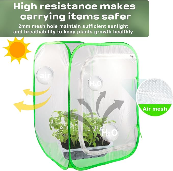 Mesh Plant Tent Enclosure, Pop-Up Cage Plant Cover, Outdoor Garden Protection - Image 4