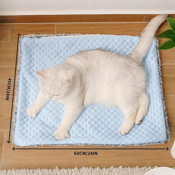 Two Uses'Cat Mat, Self Warming&Cooling Cat Mat.18 * 24in-Cooling Cat - Image 6