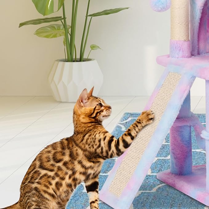 MIAO PAW Rainbow Cute Cat Tree for Indoor Cat Tower - Image 6