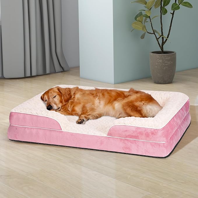 Orthopedic Dog Bed for Large Medium Sized, Washable Memory Foam Large Dog Bed - Image 7