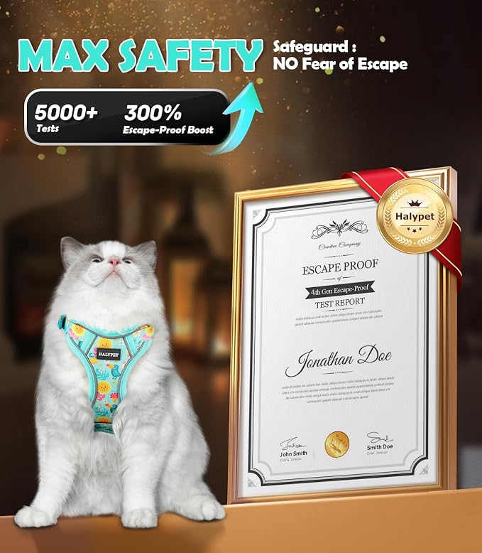 Halypet Cat Harness and Leash Set Cute Escape Proof Vest Harness - Image 4