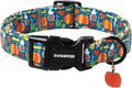 DOGWONG Fall Pumpkin Dog Collar, Fall Maple Leaf Dog Collars Adjustable by DOGWONG